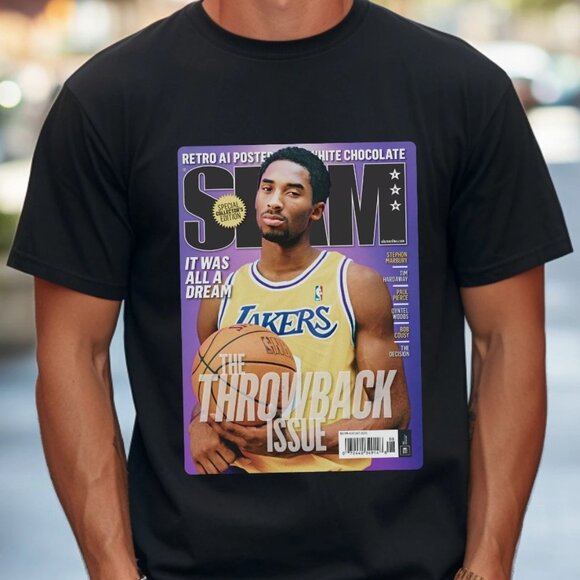 Kobe Bryant The Throwback Issue Cover Unisex T-shirt, Retro Kobe Bryant T-Shirt - Picture 1 of 1